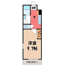 サンモールウエスト II  ｜ 栃木県小山市大字千駄塚（賃貸アパート1K・1階・30.87㎡） その2