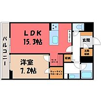 ヴェルコリーナ  ｜ 栃木県宇都宮市戸祭元町（賃貸マンション1LDK・2階・58.32㎡） その2