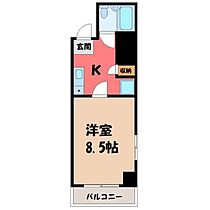 ランドパレス宇都宮平成通り  ｜ 栃木県宇都宮市河原町（賃貸マンション1K・4階・25.27㎡） その2