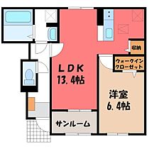 グレースメロウ E  ｜ 栃木県鹿沼市茂呂（賃貸アパート1LDK・1階・50.87㎡） その2