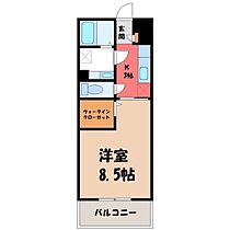 グリーンローズ E  ｜ 栃木県小山市犬塚3丁目（賃貸アパート1K・3階・30.03㎡） その2