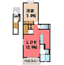 フレスカ A  ｜ 茨城県結城市大字結城（賃貸アパート1LDK・2階・41.30㎡） その2