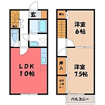 Country Valley Watanabe  ｜ 栃木県下都賀郡壬生町大字壬生丁（賃貸テラスハウス2LDK・1階・59.62㎡） その2