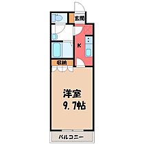 エスティール  ｜ 栃木県小山市大字犬塚（賃貸アパート1K・2階・29.75㎡） その2