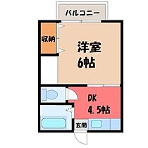 チェルベロ若木  ｜ 栃木県小山市若木町1丁目（賃貸アパート1DK・1階・24.84㎡） その2