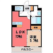 八幡山公園ザ・レジデンス A  ｜ 栃木県宇都宮市八幡台（賃貸マンション1LDK・3階・46.94㎡） その2