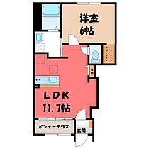 仮）スターテラスII栃木市大町  ｜ 栃木県栃木市大町（賃貸アパート1LDK・1階・43.21㎡） その2