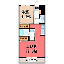 エトワールKEI  ｜ 栃木県宇都宮市宮原3丁目（賃貸マンション1LDK・1階・40.50㎡） その2