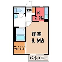 メゾン・ド・ボヌール B  ｜ 栃木県宇都宮市大曽3丁目（賃貸アパート1K・1階・30.30㎡） その2