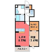 Will Do 江曽島  ｜ 栃木県宇都宮市江曽島本町（賃貸アパート1LDK・1階・33.60㎡） その2