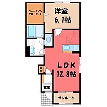 メゾンオーブ  ｜ 茨城県結城市大字結城（賃貸アパート1LDK・1階・50.13㎡） その2