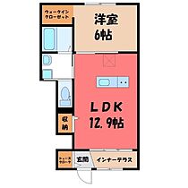 エアリクス A  ｜ 栃木県宇都宮市若松原3丁目（賃貸アパート1LDK・1階・47.71㎡） その2