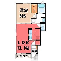 パール並木  ｜ 栃木県真岡市並木町3丁目（賃貸アパート1LDK・1階・45.09㎡） その2