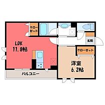 TORISIAS 今泉3丁目  ｜ 栃木県宇都宮市今泉3丁目（賃貸アパート1LDK・2階・43.26㎡） その2