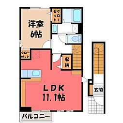 JR両毛線 栃木駅 バス11分 栃木商業高校前下車 徒歩8分 2階/-