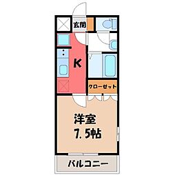 JR両毛線 栃木駅 徒歩20分