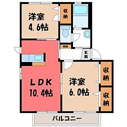 JR東北本線 宇都宮駅 バス23分 山崎街道入口下車 徒歩7分 2階/-