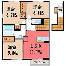 JR東北本線 雀宮駅 徒歩21分