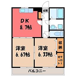 JR東北本線 宇都宮駅 バス19分 御幸町下車 徒歩1分 1階/-