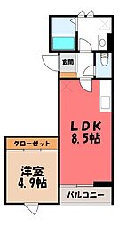 JR東北本線 宇都宮駅 バス11分 ミツトヨ前下車 徒歩8分 2階/-