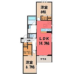 JR東北本線 宇都宮駅 徒歩17分 1階/-