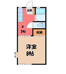 コーポインフィニティ 1Kの間取図画像
