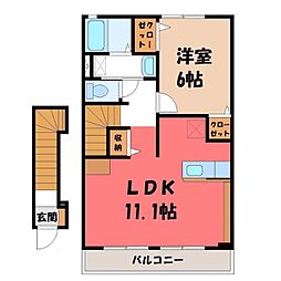 JR東北本線 雀宮駅 バス10分 台新田神社前下車 徒歩4分 2階/-