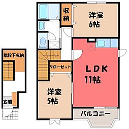 真岡鐵道 真岡駅 バス9分 長田下車 徒歩5分 2階/-