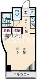 若杉クリニックビル 1Kの間取図画像