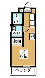 フローラ8 1階ワンルームの間取り