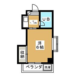 第2サンフラワーマンション 1階1Kの間取り