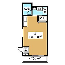 MOANAHALE ワンルームの間取図画像