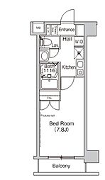 プライムアーバンカサイイースト 1Kの間取図画像