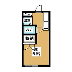 フローラ6 ワンルームの間取図画像