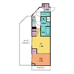 COMFORIALIV西葛西 1DKの間取図画像