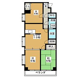 レピドール福田2 3LDKの間取図画像