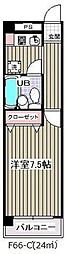グランシャルム葛西 1Kの間取図画像