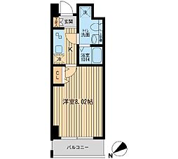 HF葛西レジデンス 1Kの間取図画像
