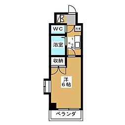フジマンションエクセル 1Kの間取図画像