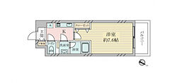 レジュールアッシュ十三 ワンルームの間取図画像