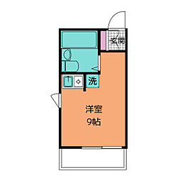 グランドマンション 3階ワンルームの間取り