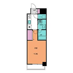 KDXレジデンス千葉中央East(旧 THE PALMS千葉 10階1Kの間取り