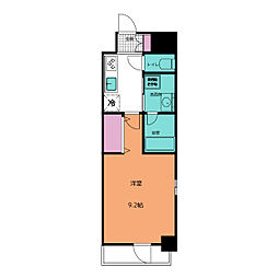 KDXレジデンス千葉中央East(旧 THE PALMS千葉 14階1Kの間取り