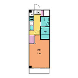 DOビル花崎町3 1Kの間取図画像