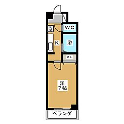 新田町小川マンション 1Kの間取図画像