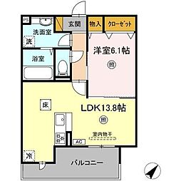 ベラヴィスタ蘇我 1LDKの間取図画像