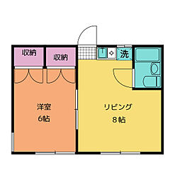 ベアーズハウス 1LDKの間取図画像