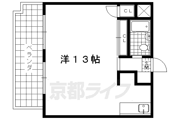 メゾン・ドゥ・ペッシュ 313｜京都府京都市右京区梅ヶ畑向ノ地町(賃貸マンション1K・3階・31.44㎡)の写真 その2