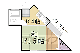 ヤマト洛西 201 ｜ 京都府京都市西京区大枝沓掛町（賃貸マンション1DK・2階・15.80㎡） その2