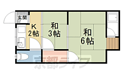 北村マンション 2Kの間取図画像